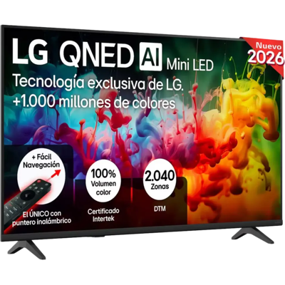 LG 43QNED70B6C Smart TV QNED MiniLED 43" 4K α7 AI Gen9 Negro LG 43QNED70B6C Smart TV QNED MiniLED 43" 4K α7 AI Gen9 Negro