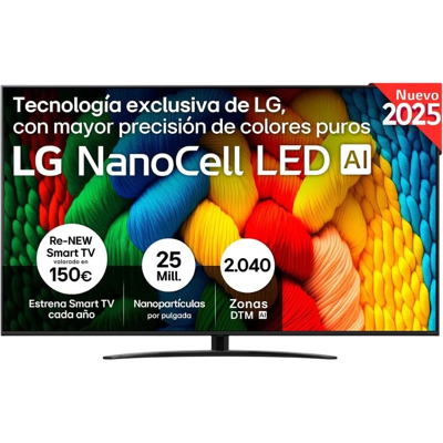 LG 75NANO81A6A 75" 4K Ultra HD NanoCell Smart TV Negro LG 75NANO81A6A 75" 4K Ultra HD NanoCell Smart TV Negro