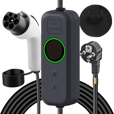 OEM Cargador Coche Eléctrico Portátil 16A / 3.5KW / Enchufe Schuko / 10M - EV GBT + Adaptador de EV GBT a EV Tipo 2 OEM Cargador Coche Eléctrico Portátil 16A / 3.5KW / Enchufe Schuko / 10M - EV GBT + Adaptador de EV GBT a EV Tipo 2