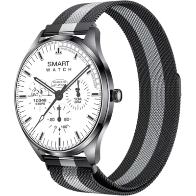 OEM TN99 Smartwatch con Correa Milanesa Plata/ Negro OEM TN99 Smartwatch con Correa Milanesa Plata/ Negro