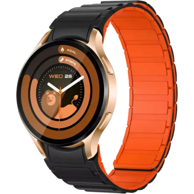 Colmi I28 Ultra Oro Correa Magnética Negra interior Naranja - Reloj inteligente Colmi I28 Ultra Oro Correa Magnética Negra interior Naranja - Reloj inteligente