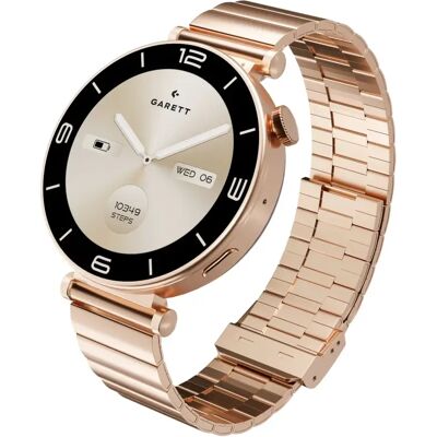 Garett Rose Gold Steel 42mm Dorado Llamadas Bluetooth 78 Modos Deportivos Garett Rose Gold Steel 42mm Dorado Llamadas Bluetooth 78 Modos Deportivos