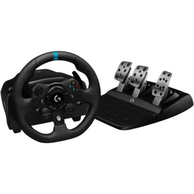 Logitech G G923 Volante + Pedales Xbox Series X/S, Xbox One, PC Color: Negro Logitech G G923 Volante + Pedales Xbox Series X/S, Xbox One, PC Color: Negro
