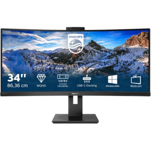 Philips 346P1CRH 34 Quad HD VA 100 Hz UltraWide Curvo Webcam Negro Philips 346P1CRH 34 Quad HD VA 100 Hz UltraWide Curvo Webcam Negro