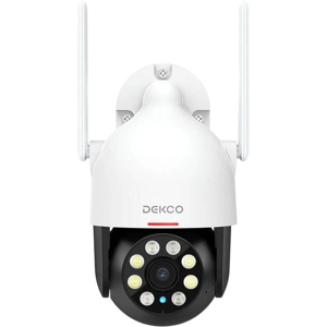 Cámara Exterior Wi-Fi DEKCO - 2K QHD, Ángulo 166°, Visión Nocturna a Color Cámara Exterior Wi-Fi DEKCO - 2K QHD, Ángulo 166°, Visión Nocturna a Color