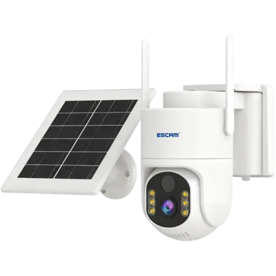 ESCAM QFS71 4G LTE con visión nocturna en color de 3 MP, alarma PIR, PTZ y audio bidireccional - Cámara de seguridad con panel solar ESCAM QFS71 4G LTE con visión nocturna en color de 3 MP, alarma PIR, PTZ y audio bidireccional - Cámara de seguridad con panel solar