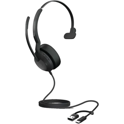 Auriculares Jabra Evolve2 50 USB-C/A Mono Cancelación de Ruido Diadema Auriculares Jabra Evolve2 50 USB-C/A Mono Cancelación de Ruido Diadema