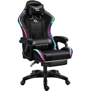 Silla Gaming Powergaming RGB - Diseño ergonómico y deportivo - Ajustable - Reposapiés Silla Gaming Powergaming RGB - Diseño ergonómico y deportivo - Ajustable - Reposapiés