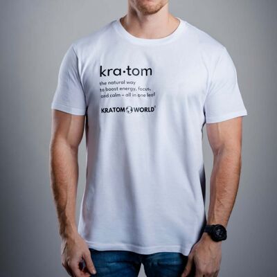 World Kra•tom Camiseta De Hombre White / Blanco World Kra•tom Camiseta De Hombre White / Blanco