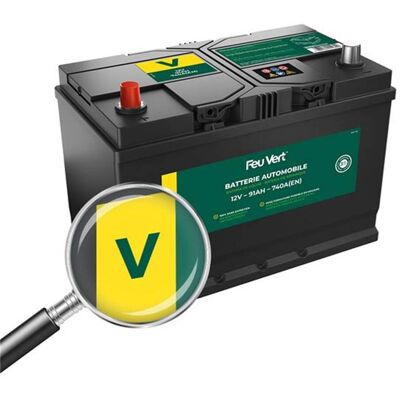 Feu Vert Batería de coche V 91Ah 740A - Car Battery Feu Vert Batería de coche V 91Ah 740A - Car Battery