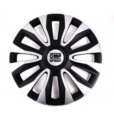 Tapacubos OMP Magnum Speed Negro Plateado 13" Tapacubos OMP Magnum Speed Negro Plateado 13"