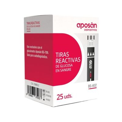 Aposan Tiras para Glucómetro BG-709 25 unidades Aposan Tiras para Glucómetro BG-709 25 unidades