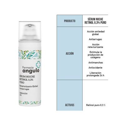 ANGULO Cosmética Angulo sérum noche Retinol 0.3% Puro 30 ml ANGULO Cosmética Angulo sérum noche Retinol 0.3% Puro 30 ml