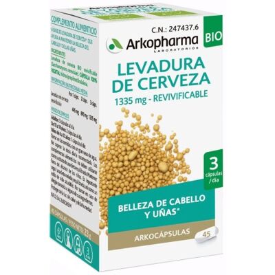 Arkopharma Arkocápsulas Levadura de Cerveza 45 cápsulas - Suplemento alimenticio Arkopharma Arkocápsulas Levadura de Cerveza 45 cápsulas - Suplemento alimenticio