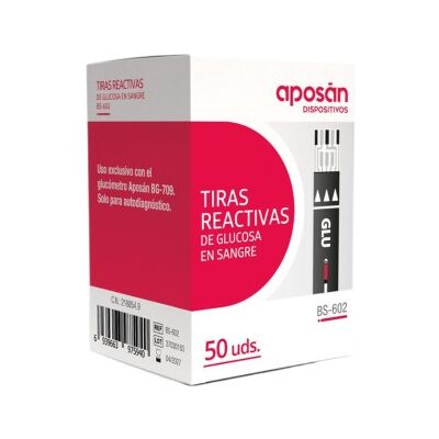 Aposan Tiras para Glucómetro BG-709 50 unidades Aposan Tiras para Glucómetro BG-709 50 unidades