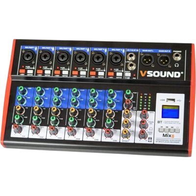 Consola de mezcla VSOUND de 8 canales Consola de mezcla VSOUND de 8 canales