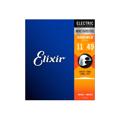 Elixir Jogo de Cordas 011 Guitarra Elétrica Nanoweb 011-049 Elixir Jogo de Cordas 011 Guitarra Elétrica Nanoweb 011-049