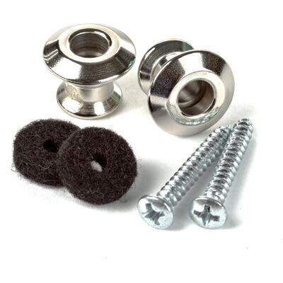 Dunlop STRAPLOK DUAL DESIGN STRAP BUTTON SET NICKEL Dunlop STRAPLOK DUAL DESIGN STRAP BUTTON SET NICKEL
