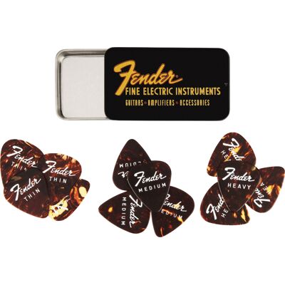 Fender Fine Electric Pick Tin 12 Pack Fender Fine Electric Pick Tin 12 Pack