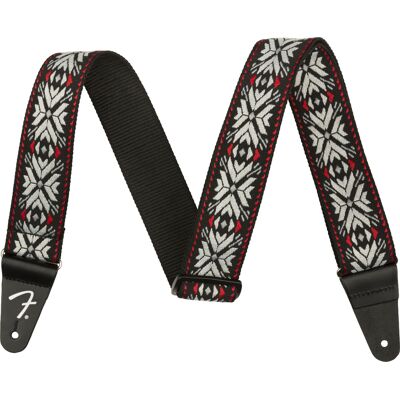 Fender Pasadena Woven Strap Red Snowflake 2 Fender Pasadena Woven Strap Red Snowflake 2