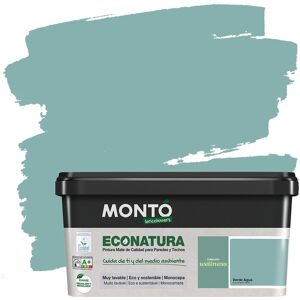 MONTÓ Pintura Plástica Mate Eco Natura Sostenible 4 l. (4 litros) Verde Agua MONTÓ Pintura Plástica Mate Eco Natura Sostenible 4 l. (4 litros) Verde Agua