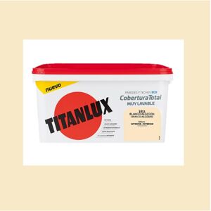 Titanlux Pintura Plástica Mate Cobertura Total 4 l. (4 litros) Blanco Algodón Titanlux Pintura Plástica Mate Cobertura Total 4 l. (4 litros) Blanco Algodón