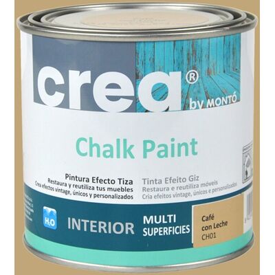 MONTÓ Pintura Crea Chalk Paint para Muebles 500 ml... Café con leche MONTÓ Pintura Crea Chalk Paint para Muebles 500 ml... Café con leche