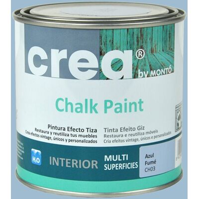 MONTÓ Pintura Crea Chalk Paint para Muebles 500 ml... Azul fumé MONTÓ Pintura Crea Chalk Paint para Muebles 500 ml... Azul fumé