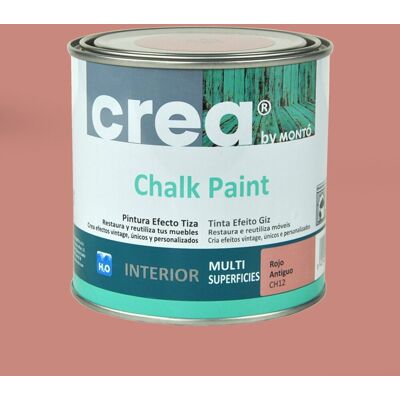 MONTÓ Pintura Crea Chalk Paint para Muebles 500 ml... Rojo Antiguo MONTÓ Pintura Crea Chalk Paint para Muebles 500 ml... Rojo Antiguo
