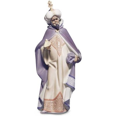 Lladró Figura decorativa Rey Baltasar en Belén . Morado Lladró Figura decorativa Rey Baltasar en Belén . Morado
