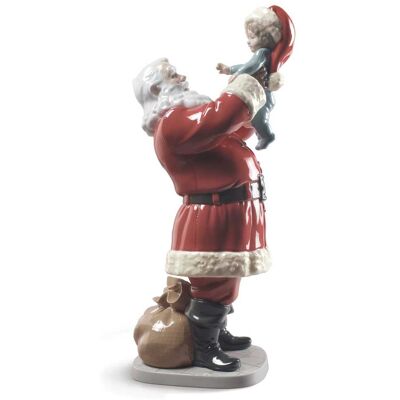 Lladró Figura decorativa ¡Feliz Navidad Papá Noel! . Blanco / Rojo Lladró Figura decorativa ¡Feliz Navidad Papá Noel! . Blanco / Rojo