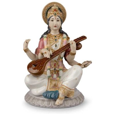 Lladró Figura decorativa Diosa Saraswati . Multicolor Lladró Figura decorativa Diosa Saraswati . Multicolor