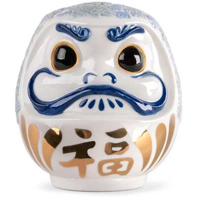 Lladró Figura decorativa Daruma azul . Blanco Lladró Figura decorativa Daruma azul . Blanco