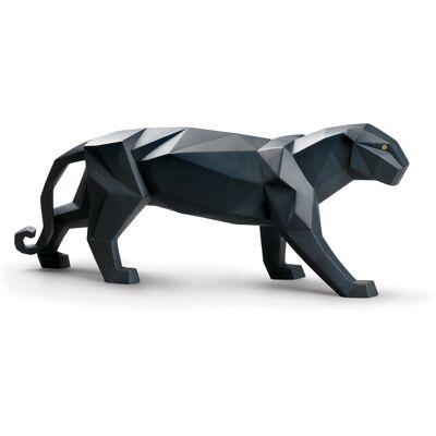 Lladró Figura Decorativa Pantera. Negro mate . Negro Lladró Figura Decorativa Pantera. Negro mate . Negro