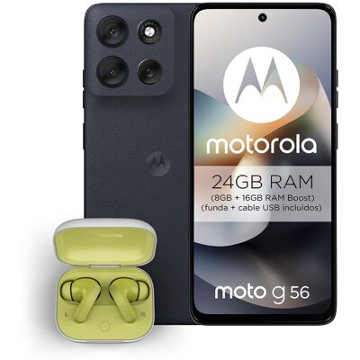 Motorola moto g56 5G 8GB + 512GB móvil libre + Buds. (512 GB + 8 GB RAM) Black Oyster Motorola moto g56 5G 8GB + 512GB móvil libre + Buds. (512 GB + 8 GB RAM) Black Oyster