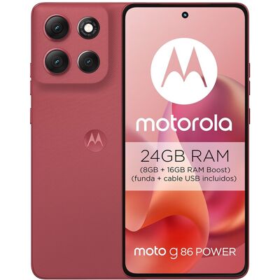 Motorola Moto g86 power 5G 8GB + 512GB móvil libre. (512 GB + 8 GB RAM) Rojo Motorola Moto g86 power 5G 8GB + 512GB móvil libre. (512 GB + 8 GB RAM) Rojo