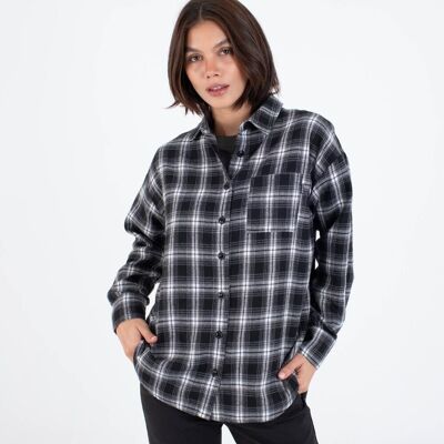 hurley Camisa de mujer BUDAPEST FLANNEL LS SHIRT . (XS) Negro hurley Camisa de mujer BUDAPEST FLANNEL LS SHIRT . (XS) Negro