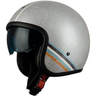 NZI Casco de moto Jet Rolling 4 Sun . (XL - XL) Gris / Naranja NZI Casco de moto Jet Rolling 4 Sun . (XL - XL) Gris / Naranja