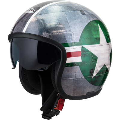 NZI Casco de moto Jet Rolling 4 Sun . (XXL - XXL) Gris / Verde NZI Casco de moto Jet Rolling 4 Sun . (XXL - XXL) Gris / Verde