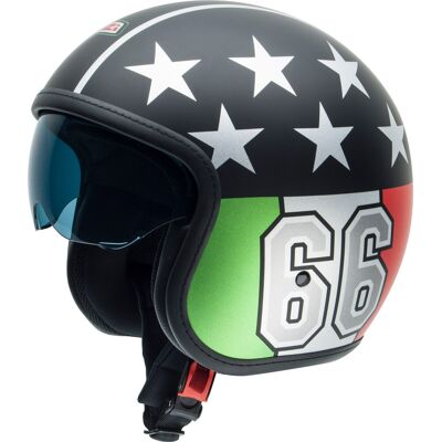 NZI Casco de moto Jet Rolling 4 Sun . (XXL - XXL) Negro / Verde NZI Casco de moto Jet Rolling 4 Sun . (XXL - XXL) Negro / Verde