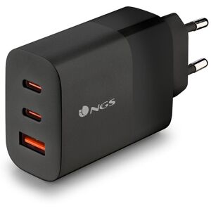 NGS Cargador BUD 65W 2xUSB-C GaN. Negro