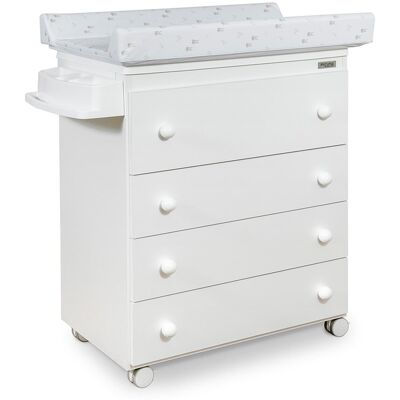 Micuna Cómoda con Bañera y cambiador bebé (4 cajones) Basic. Blanco niño Micuna Cómoda con Bañera y cambiador bebé (4 cajones) Basic. Blanco niño