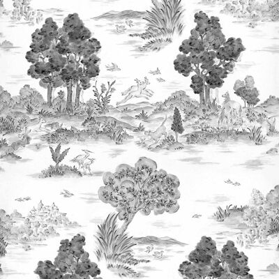 YBARRA Papel pintado Royal Oak de la colección Cotswolds & Serret. Negro YBARRA Papel pintado Royal Oak de la colección Cotswolds & Serret. Negro