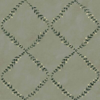 YBARRA Papel pintado Ivy Garland de la colección Cotswolds & Serret. Verde YBARRA Papel pintado Ivy Garland de la colección Cotswolds & Serret. Verde