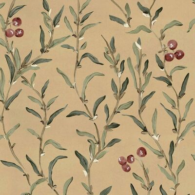 YBARRA Papel pintado Wild Blackthorn de la colección Cotswolds & Serret. Amarillo YBARRA Papel pintado Wild Blackthorn de la colección Cotswolds & Serret. Amarillo