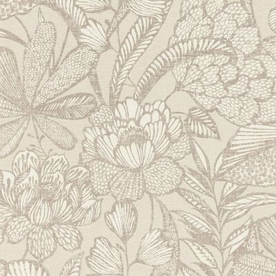 Rasch Papel pintado TNT Floral Madagascar . (0,53 x 10 m) Beige Rasch Papel pintado TNT Floral Madagascar . (0,53 x 10 m) Beige