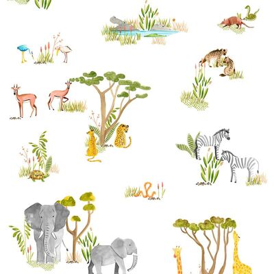 El Corte Inglés Papel pintado infantil Savanna . (0,52 x 10 m) Multicolor El Corte Inglés Papel pintado infantil Savanna . (0,52 x 10 m) Multicolor