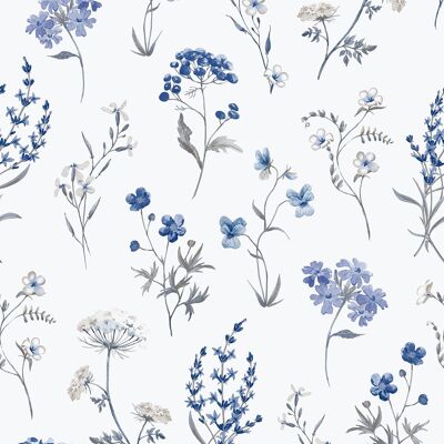 ICH Papel pintado floral Botanical Hana . (0,53 x 10 m) Azul ICH Papel pintado floral Botanical Hana . (0,53 x 10 m) Azul