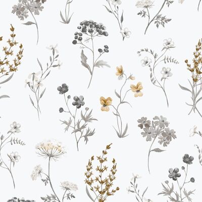 ICH Papel pintado floral Botanical Hana . (0,53 x 10 m) Gris ICH Papel pintado floral Botanical Hana . (0,53 x 10 m) Gris
