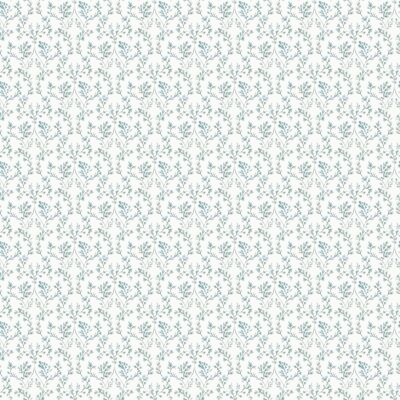 ICH Papel pintado Ogee floral Small Prints . (0,53 x 10 m) Turquesa ICH Papel pintado Ogee floral Small Prints . (0,53 x 10 m) Turquesa